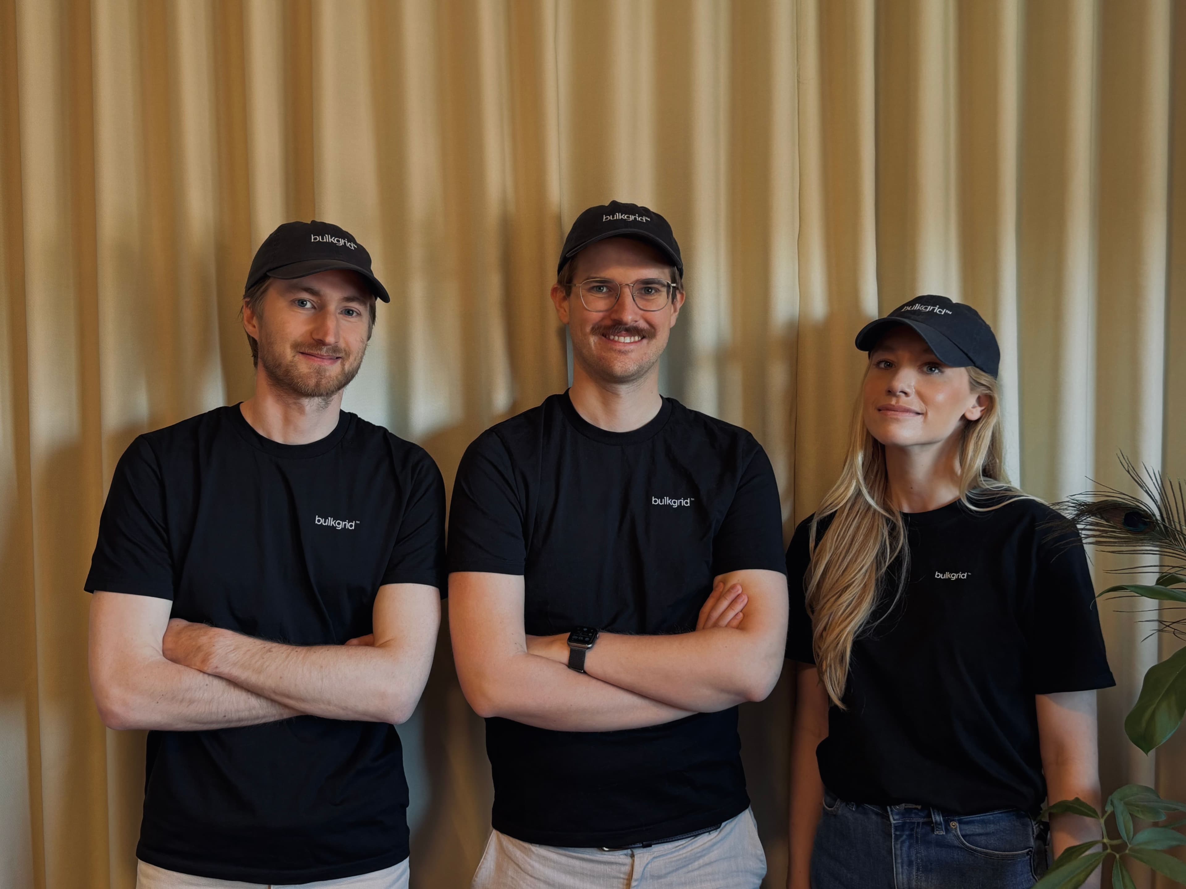 Bulkgrid founders Erik, Karl Johan, and Jenny.